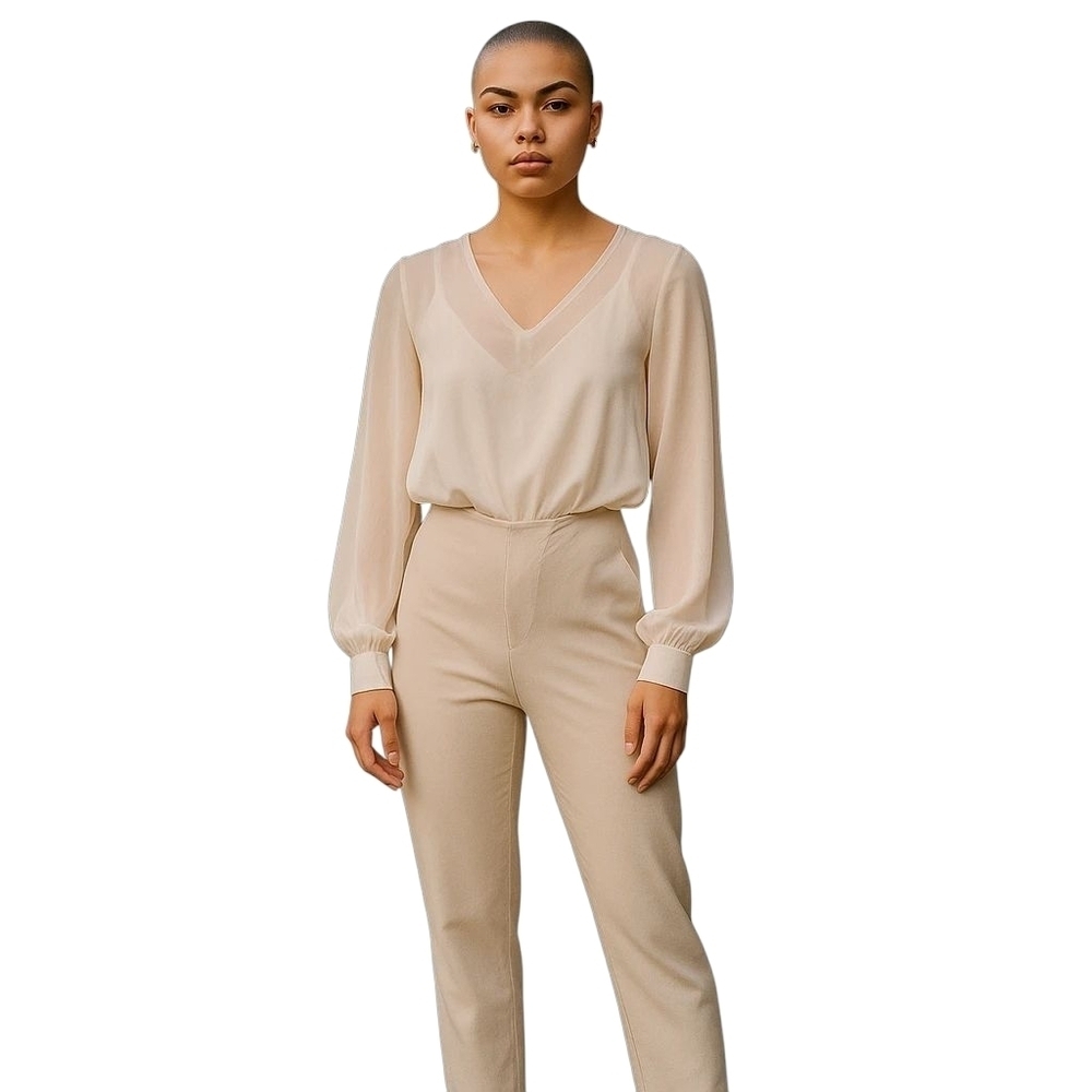 Banana Republic Cream Straight Leg Bodysuit- S